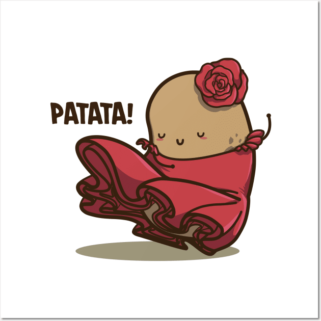 Cute Flamenco Potato Wall Art by clgtart